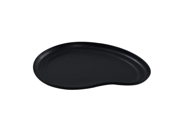[ Set of 24 ] KAROLA black medium plate 10.63 x 6.73 "-0