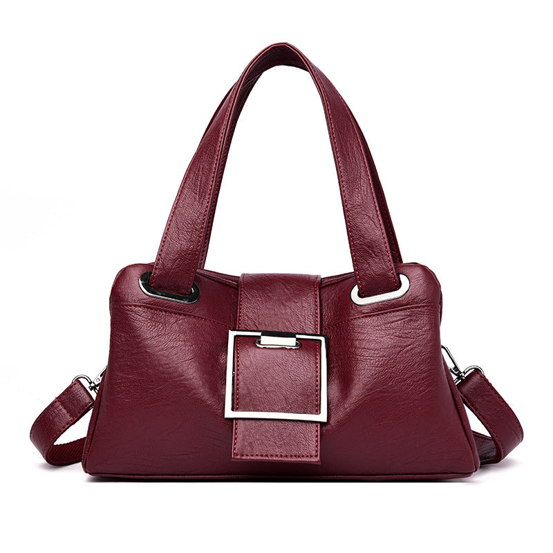 Fashionable European American Style Leather Handbag