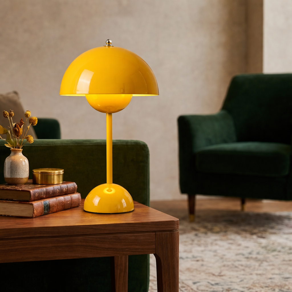 Modern Mushroom Table Lamp Rechargeable LED Light-2