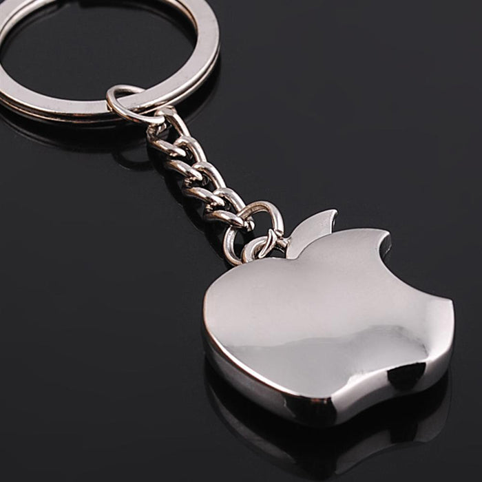 Metal Apple Key Chain - Small Car Key Holder Accessory
