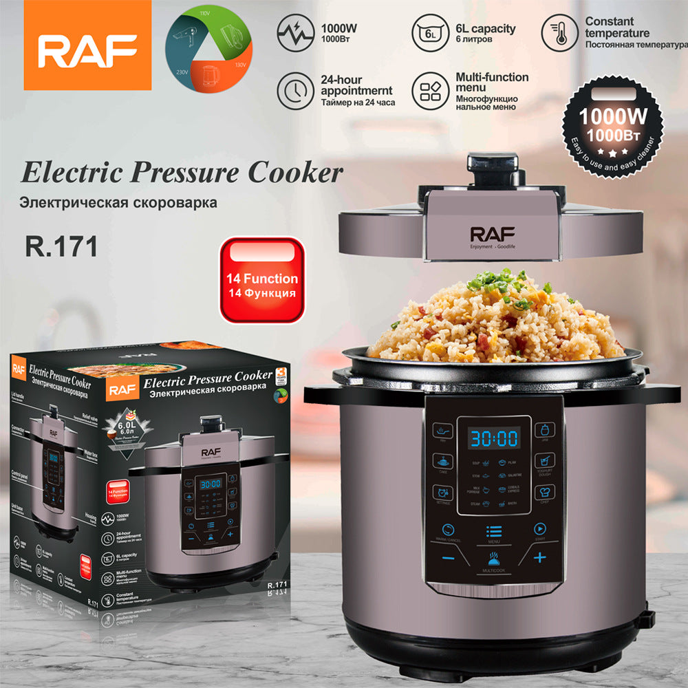 6L Multi-Function Electric Pressure Cooker and Rice Cooker