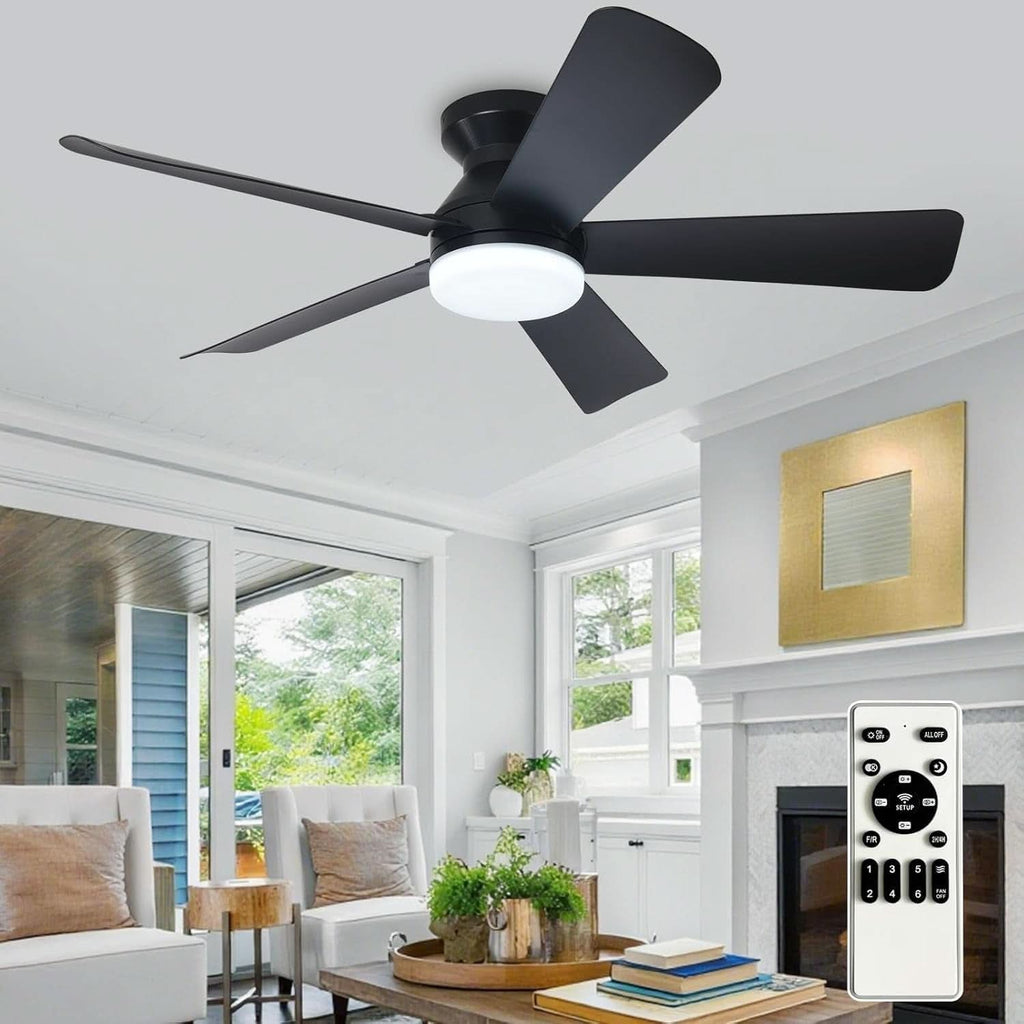 42 Inch Ceiling Fan With Dimmable LED Light Remote-0