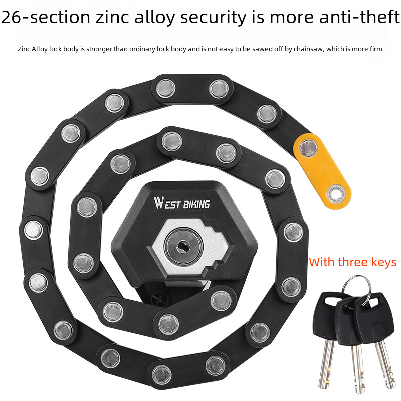 West Rider Bicycle Lock with Key for Mountain and Electric Bikes