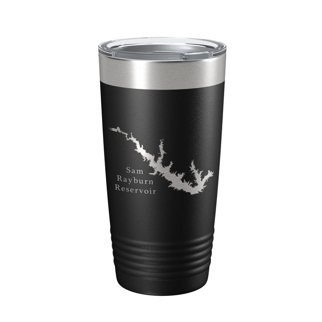 Sam Rayburn Reservoir Tumbler Lake Map Travel Mug Insulated Laser Engraved Coffee Cup Texas 20 oz-0