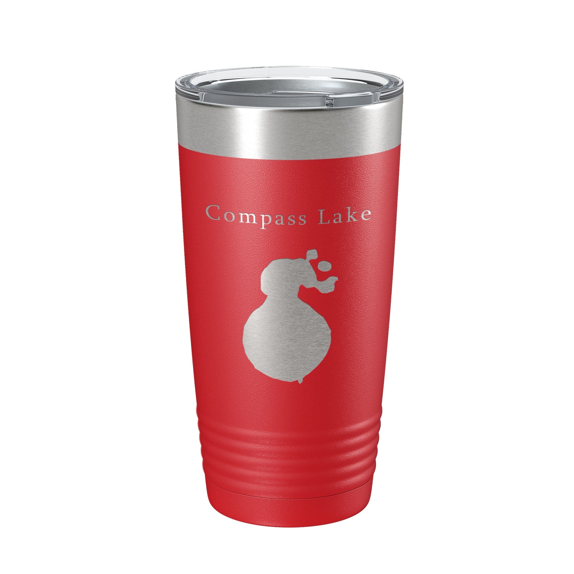 Compass Lake Map Tumbler Travel Mug Insulated Laser Engraved Coffee Cup Florida 20 oz-10