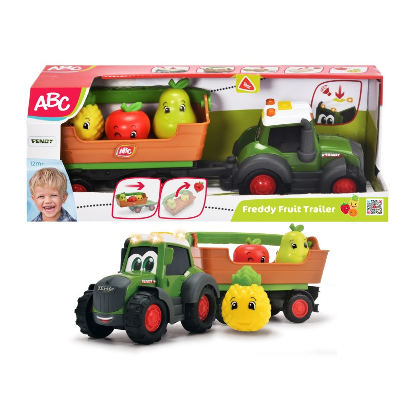 Dickie Toys ABC Freddy Fruit Tractor with Trailer - Green (204115010