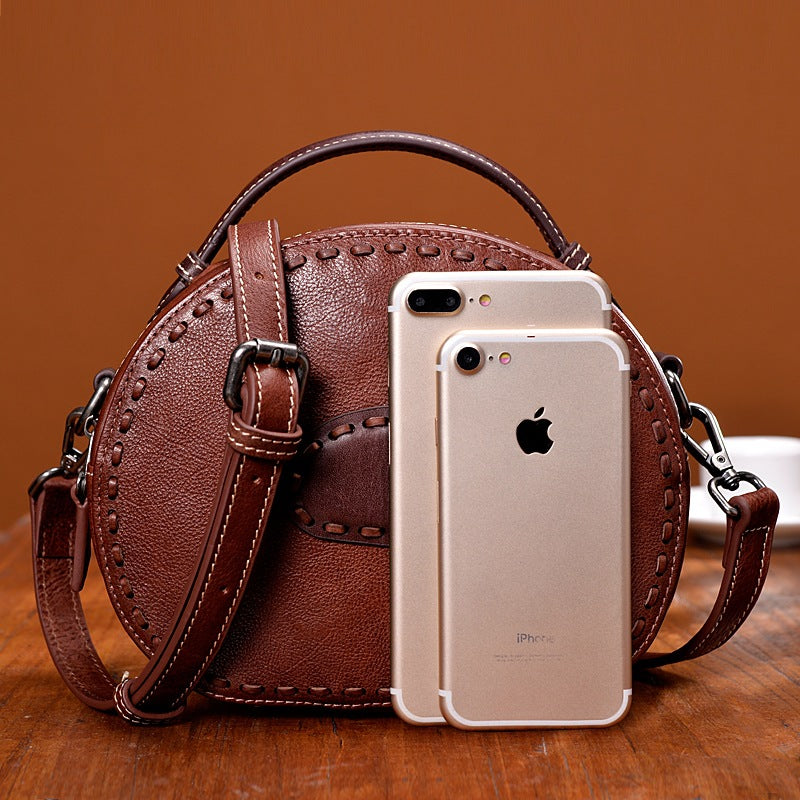 Genuine Leather Vintage Women's Shoulder Handbag