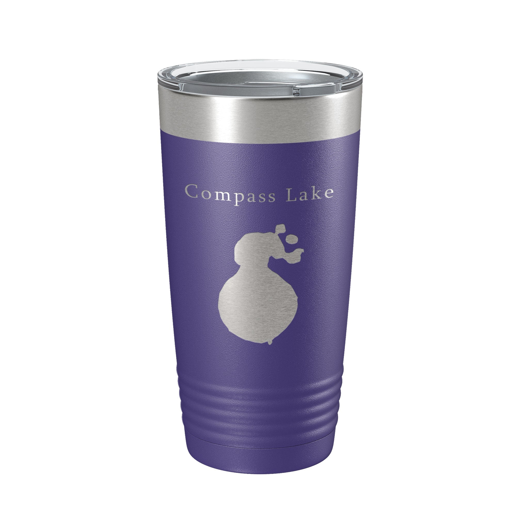Compass Lake Map Tumbler Travel Mug Insulated Laser Engraved Coffee Cup Florida 20 oz-15