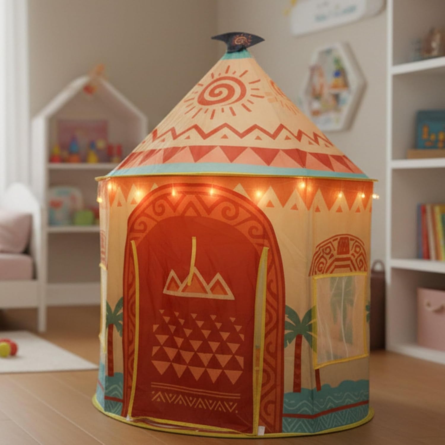 53Inch Oversized Island Themed PopUp Tent LED Lights