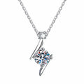 1 carat D color moissanite pendant necklace Elegant Jewelry-0