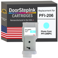 DoorStepInk Brand for Canon PFI-206 300mL Photo Cyan PFI-206PC Remanufactured in the USA Ink Cartridge-0