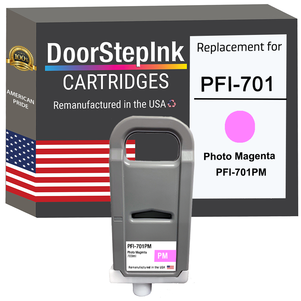 DoorStepInk Remanufactured in the USA Ink Cartridge for Canon PFI-701 700mL Photo Magenta PFI-701PM-0
