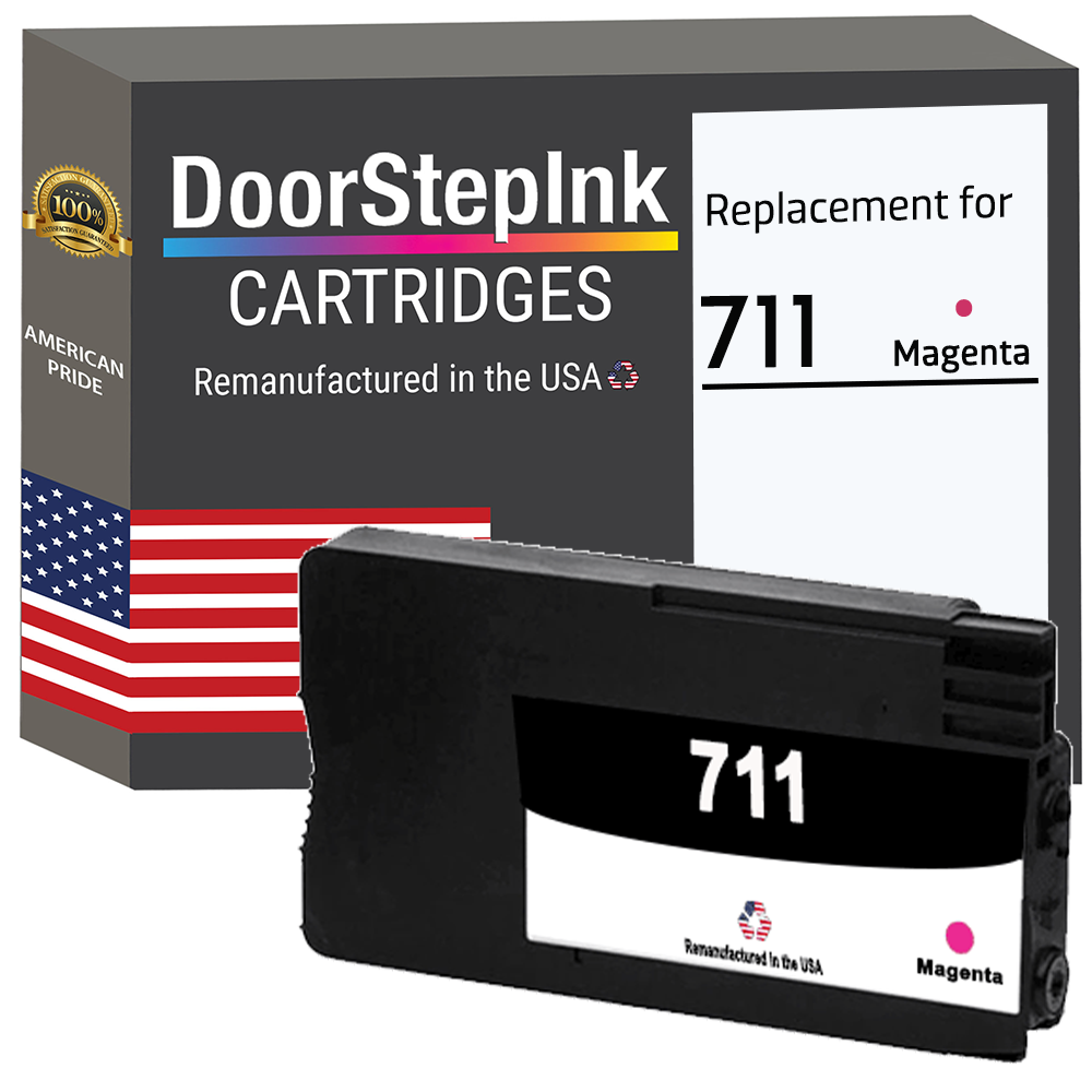 DoorStepInk for HP 711 (CZ131A) Magenta Remanufactured in the USA Ink Cartridge, CZ131A-0