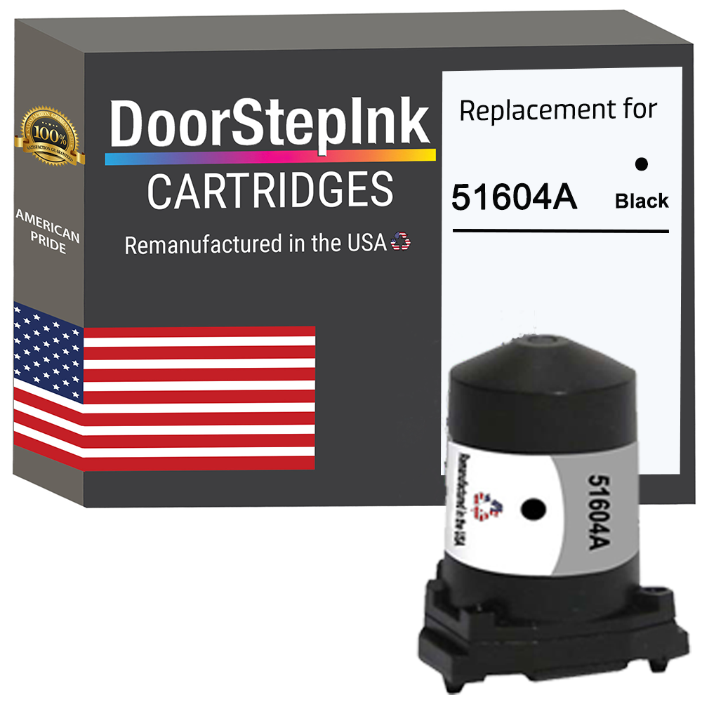 DoorStepInk Brand for HP 51604A Black Remanufactured in the USA Ink Cartridge-0