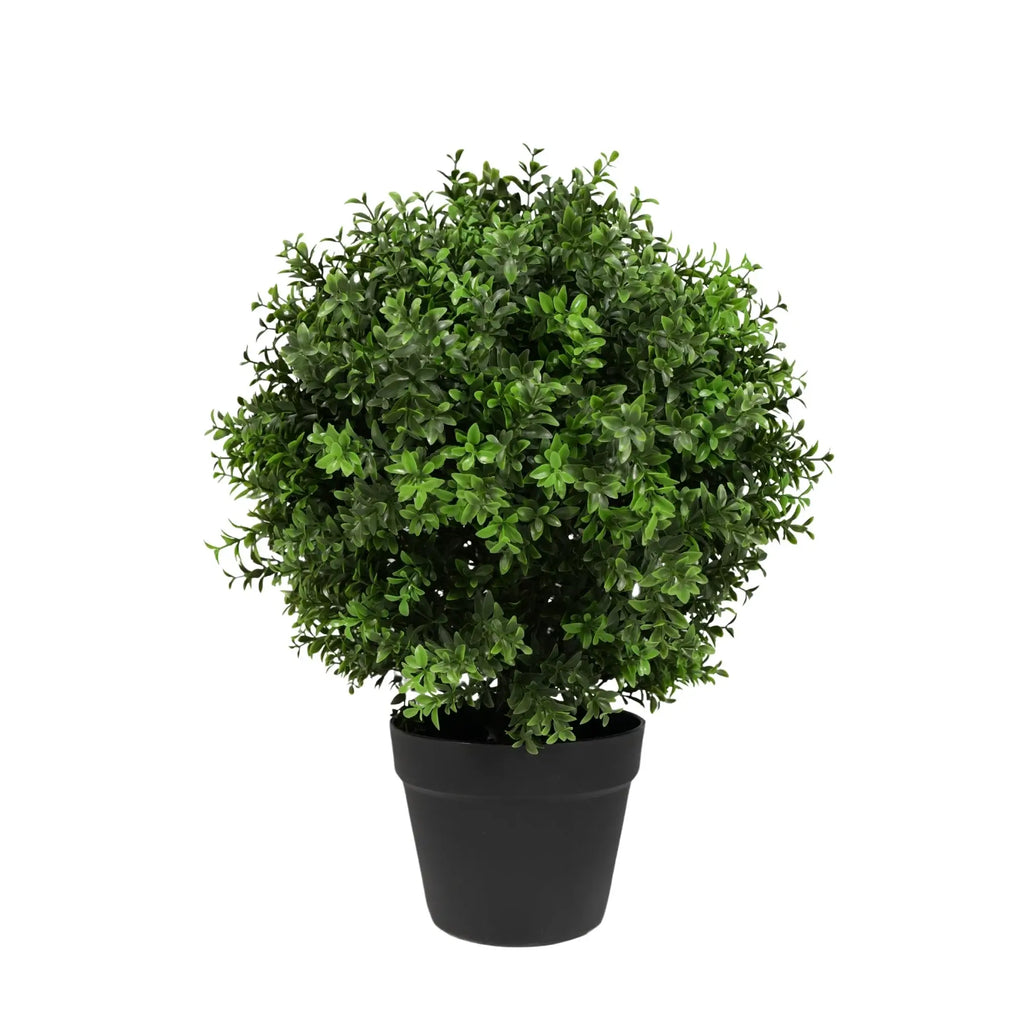 Potted Boxwood Shrub Artificial Topiary Set of 2 – UV Resistant-2