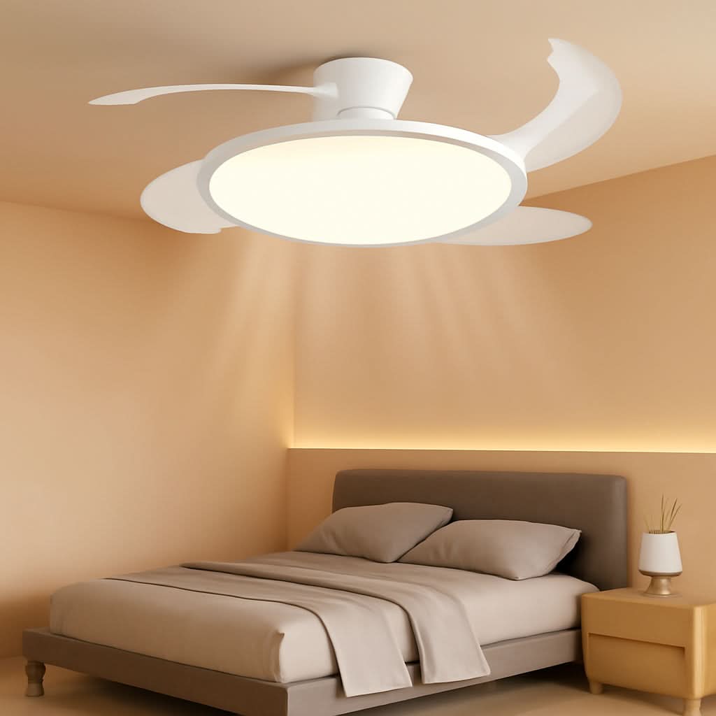 42 Inch Retractable Ceiling Fan Featuring Lighting-0