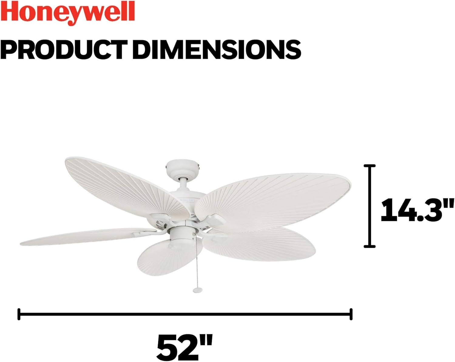 52 Inches Outdoor Palm Ceiling Fan Weather proofing-4
