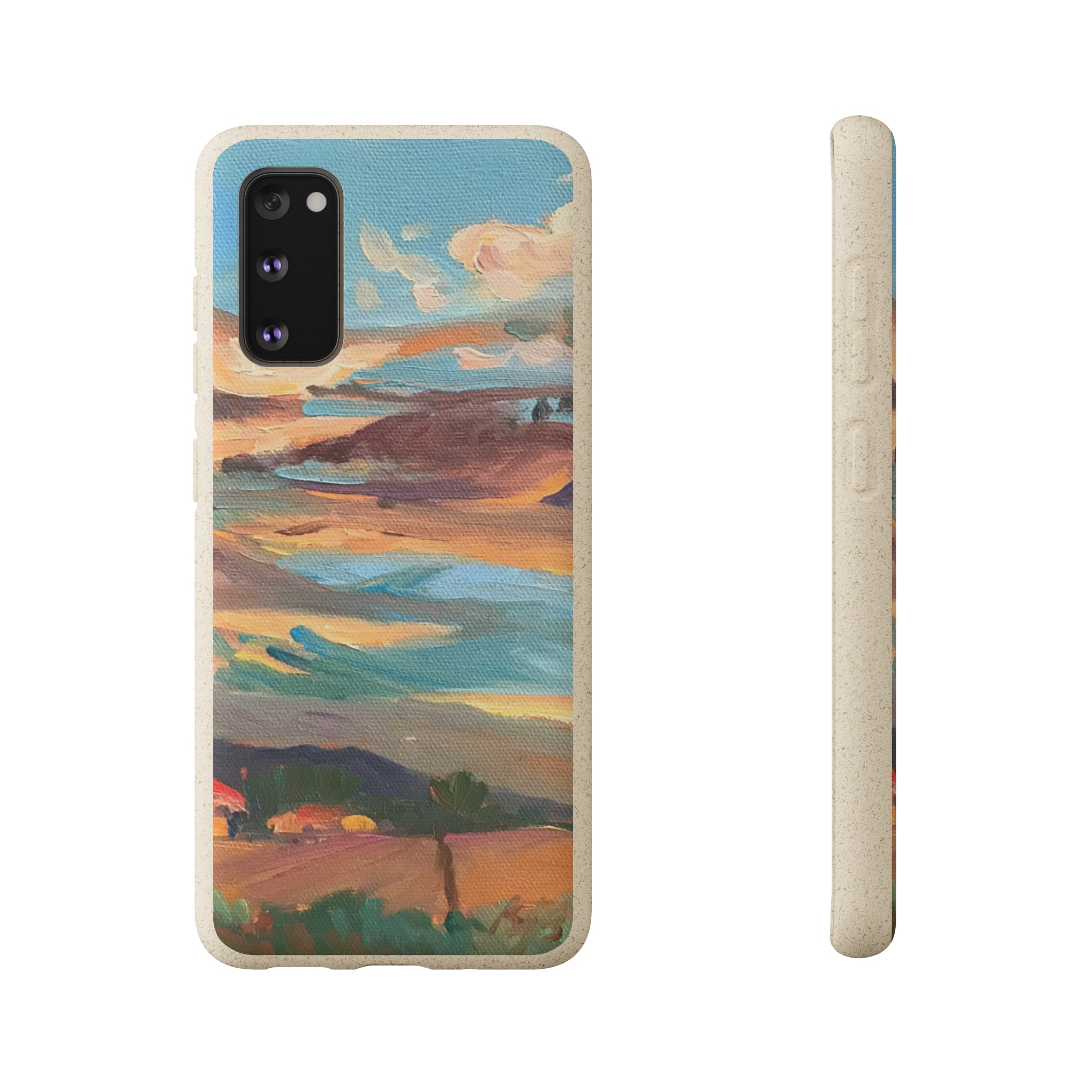 Biodegradable Phone Case with 'Fall Sky' Landscape Original Artwork by Barbara Cleary-2