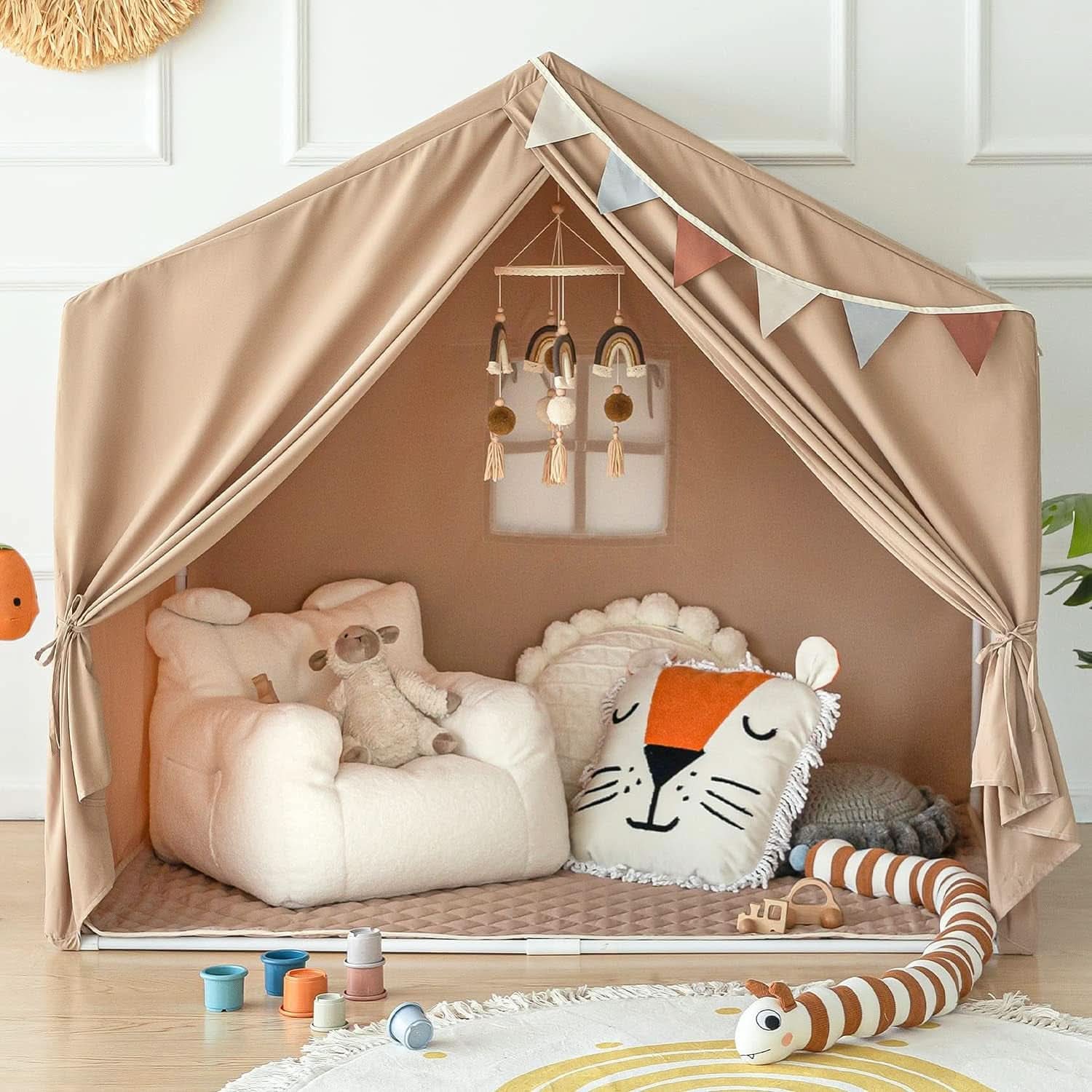 Children Indoor Playtime Tent 52Inch Castle Playhouse-0