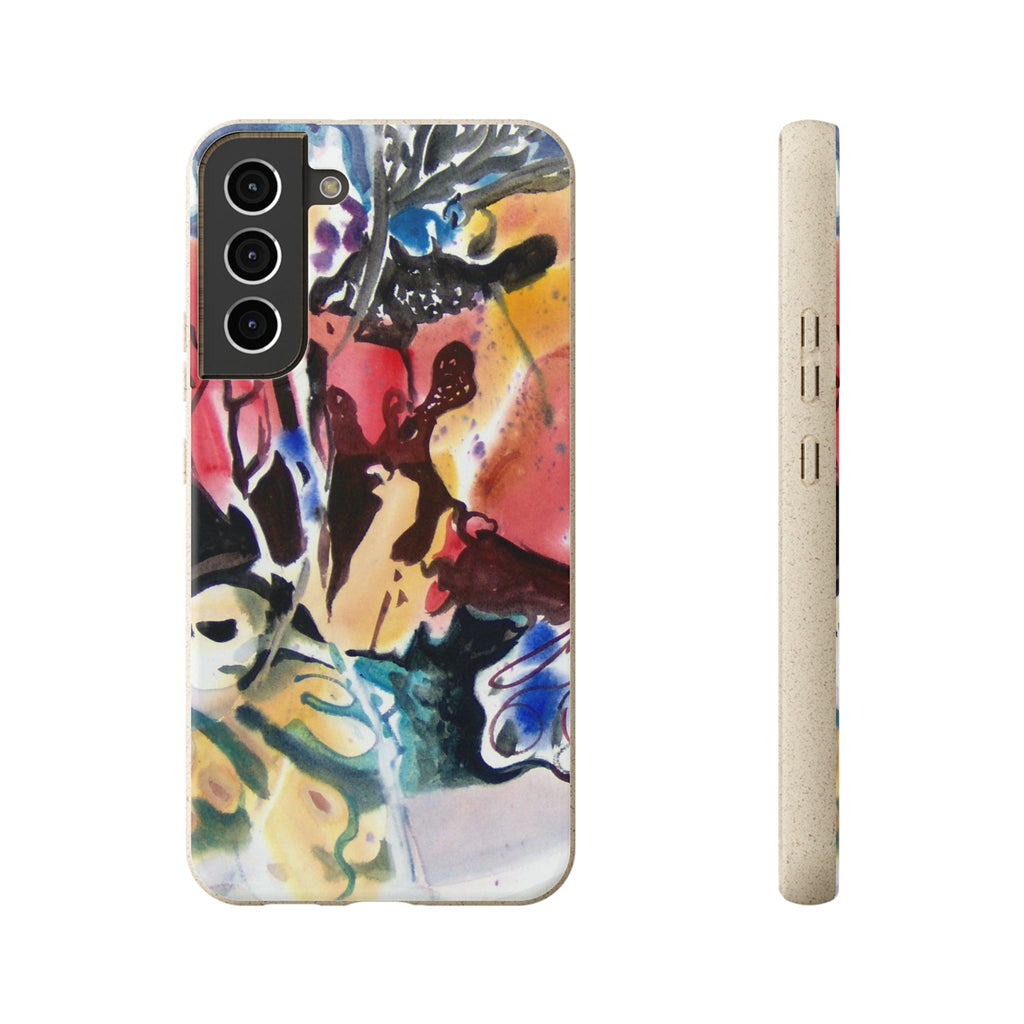 Biodegradable Phone Case with 'Floral Fantasy' Abstract Original Artwork by Barbara Cleary-40