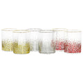 Laurie Gates California Designs Audrey Hill 6 Piece 13.5oz Double Old Fashion Glass Set in Assorted-0