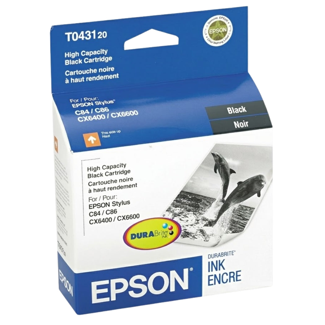 Epson T043120 Black High Yield OEM Genuine Ink Cartridge-0
