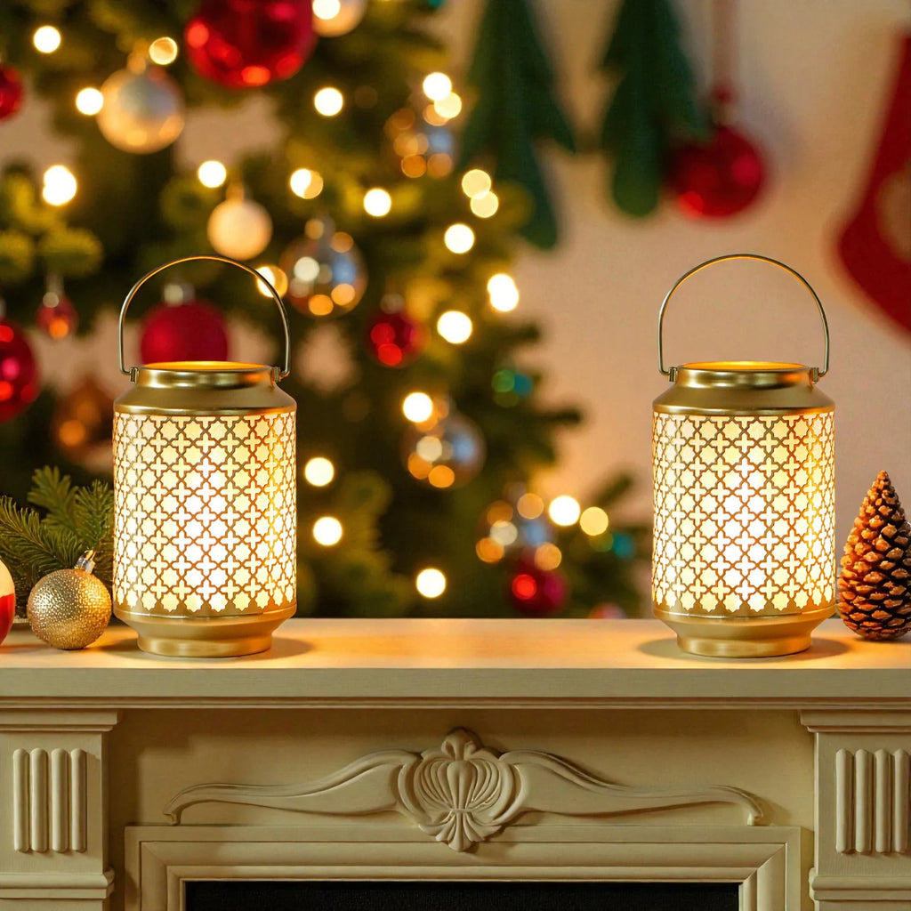 Metal Battery Operated Lamp 7.5'' High Cordless Decorative Lamp-3