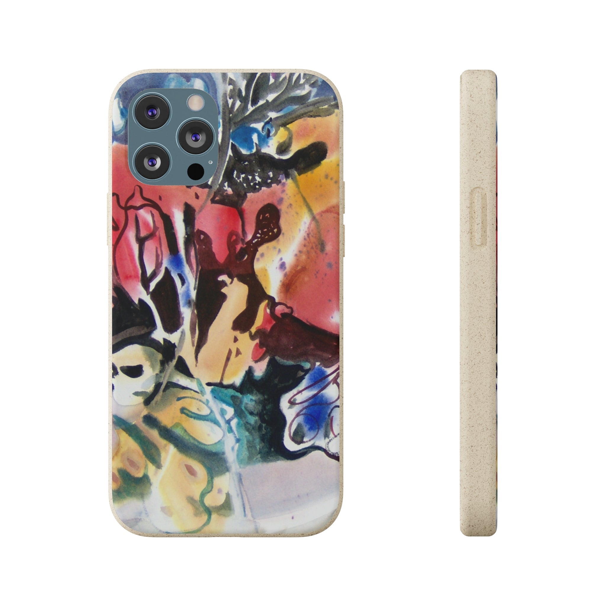 Biodegradable Phone Case with 'Floral Fantasy' Abstract Original Artwork by Barbara Cleary-30