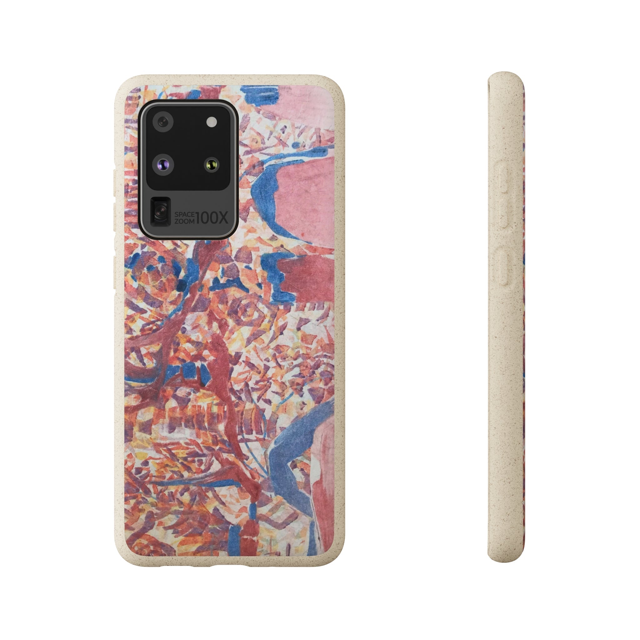 Biodegradable Phone Case with 'Abstract Fusion' Abstract Original Artwork by Barbara Cleary-3