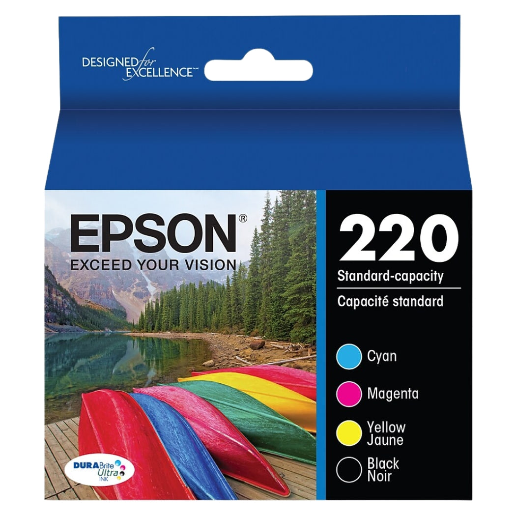 Epson 220 4-Pack Ink Cartridges- Black/Cyan/Magenta/Yellow-0