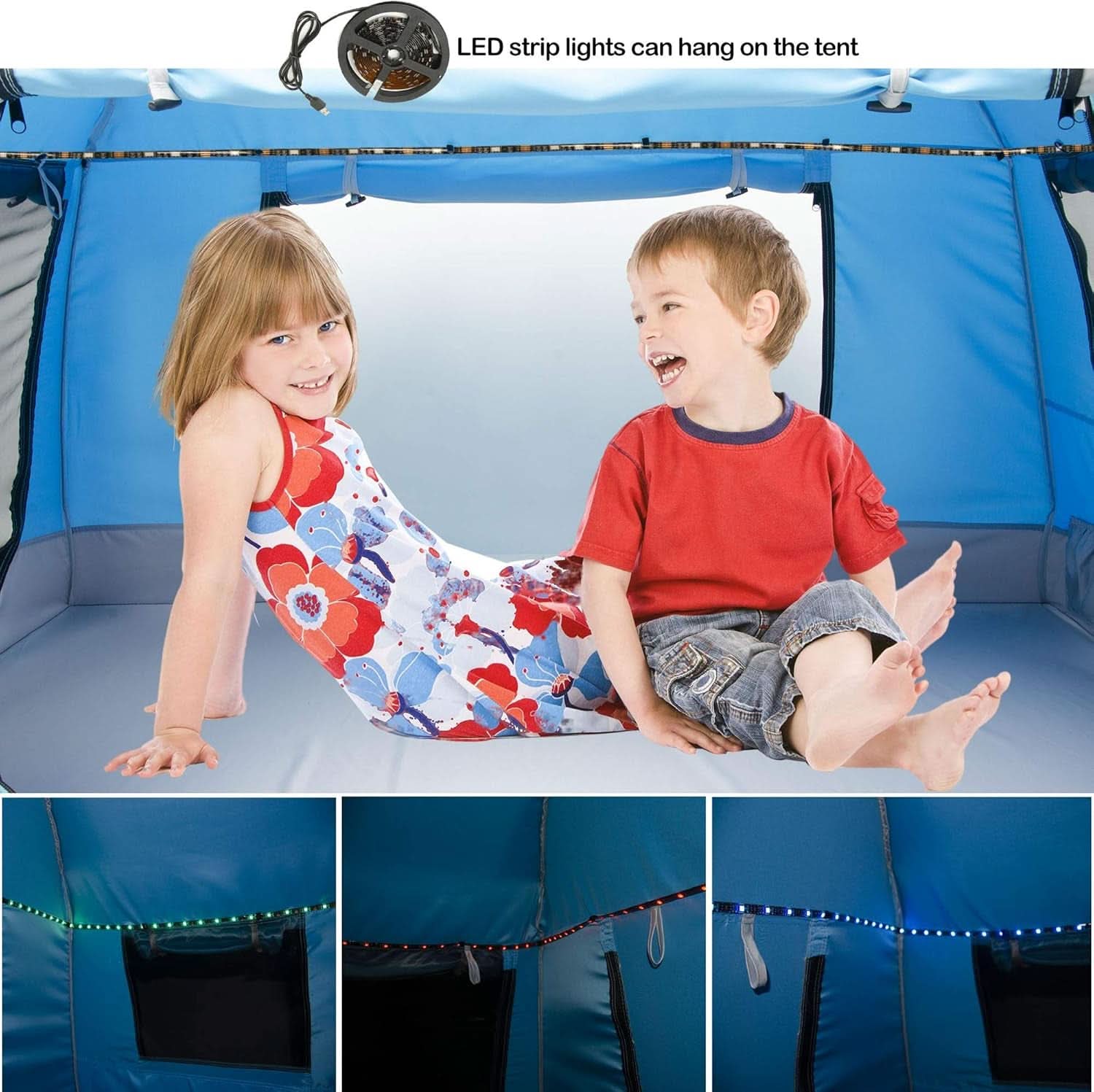 Tran sportable Kids Play Tent With Illuminated LED Features-3