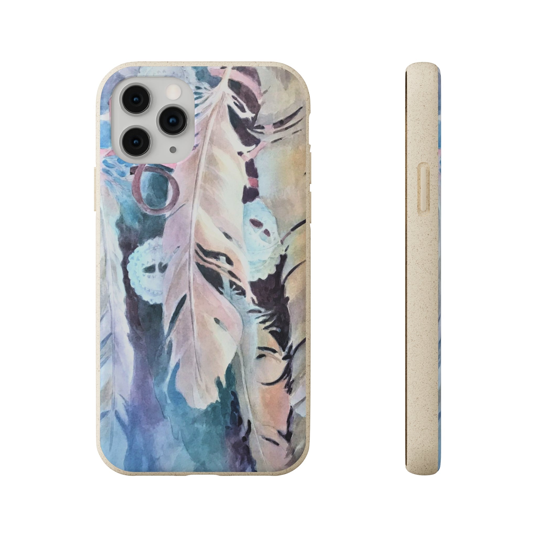 Biodegradable Phone Case with 'Conchos' Watercolor Original Artwork by Barbara Cleary-0