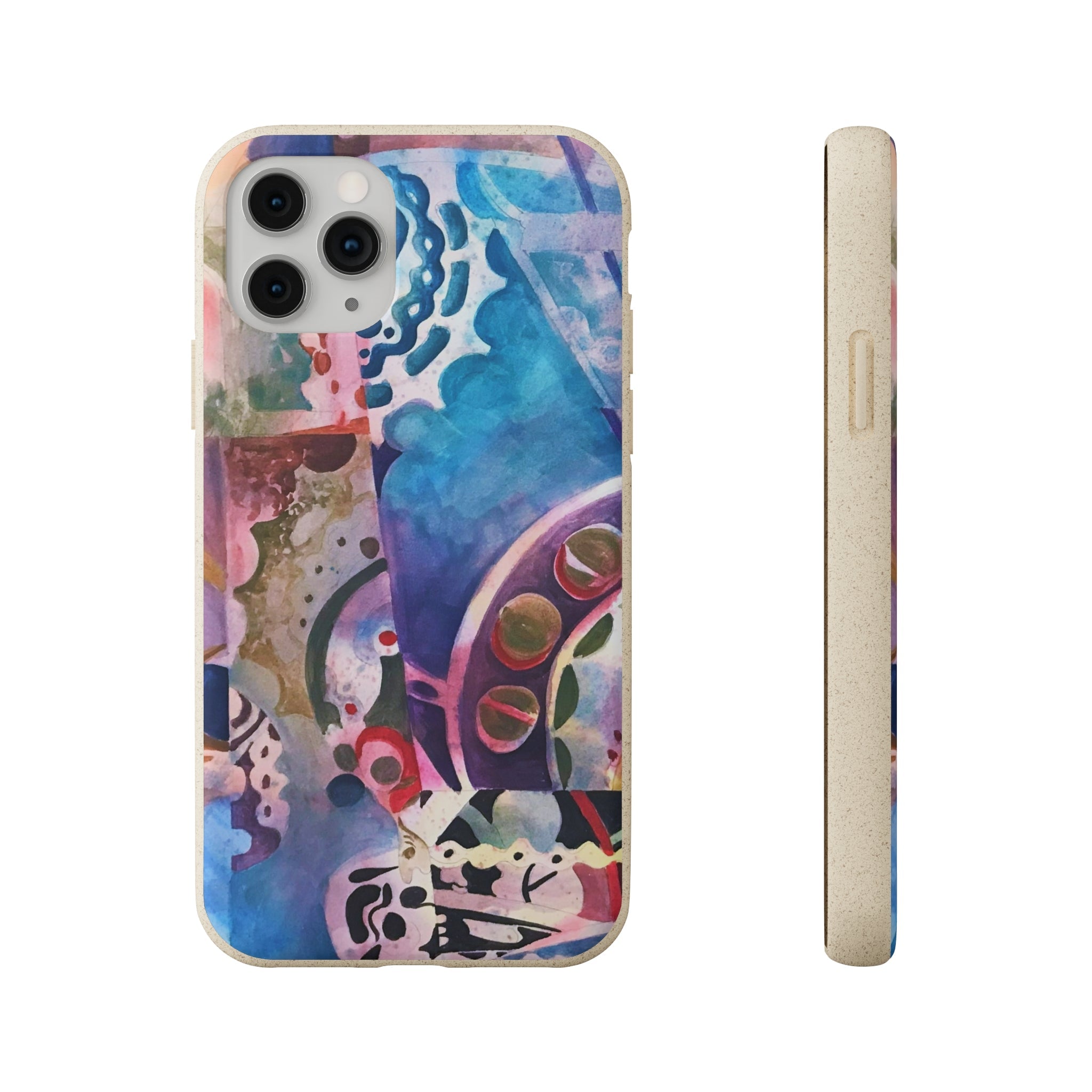 Biodegradable Phone Case with 'Kaleidoscope' Abstract Original Artwork by Barbara Cleary-0