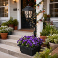 Outdoor Solar Lamp Post Light With Planter-2
