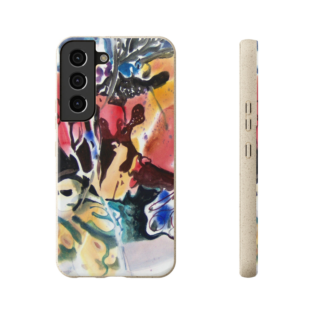 Biodegradable Phone Case with 'Floral Fantasy' Abstract Original Artwork by Barbara Cleary-33