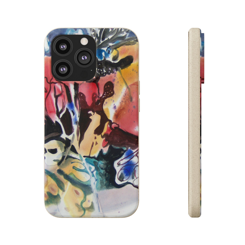 Biodegradable Phone Case with 'Floral Fantasy' Abstract Original Artwork by Barbara Cleary-15