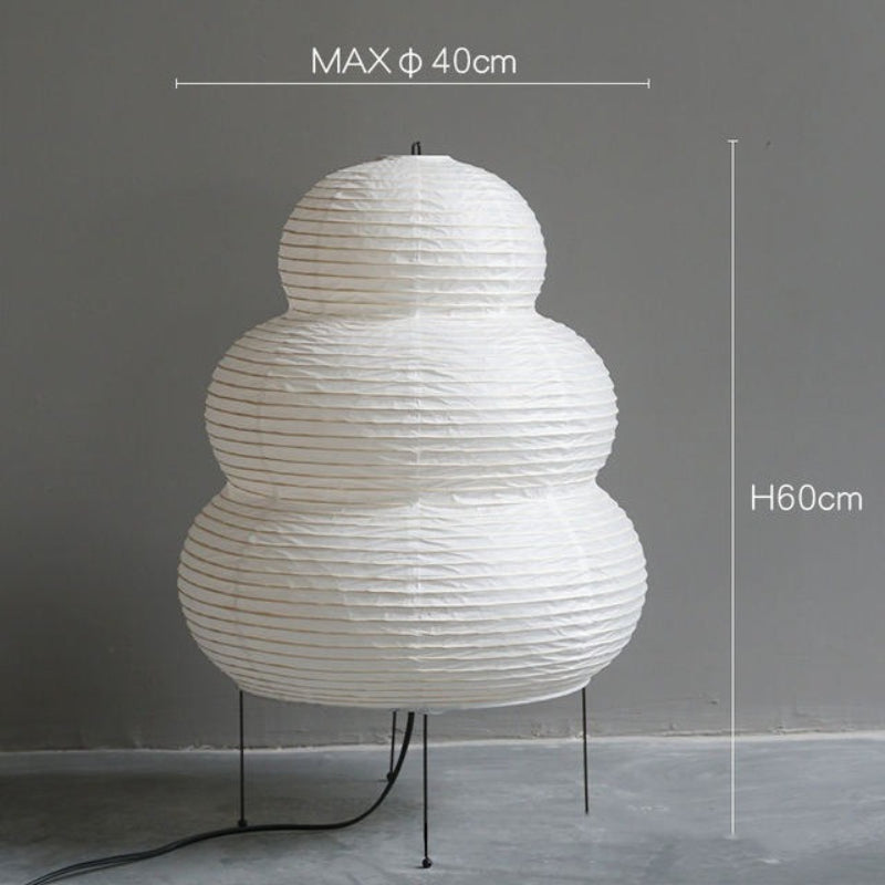 Japanese Wabi-Sabi Rice Paper Table Lamp-5