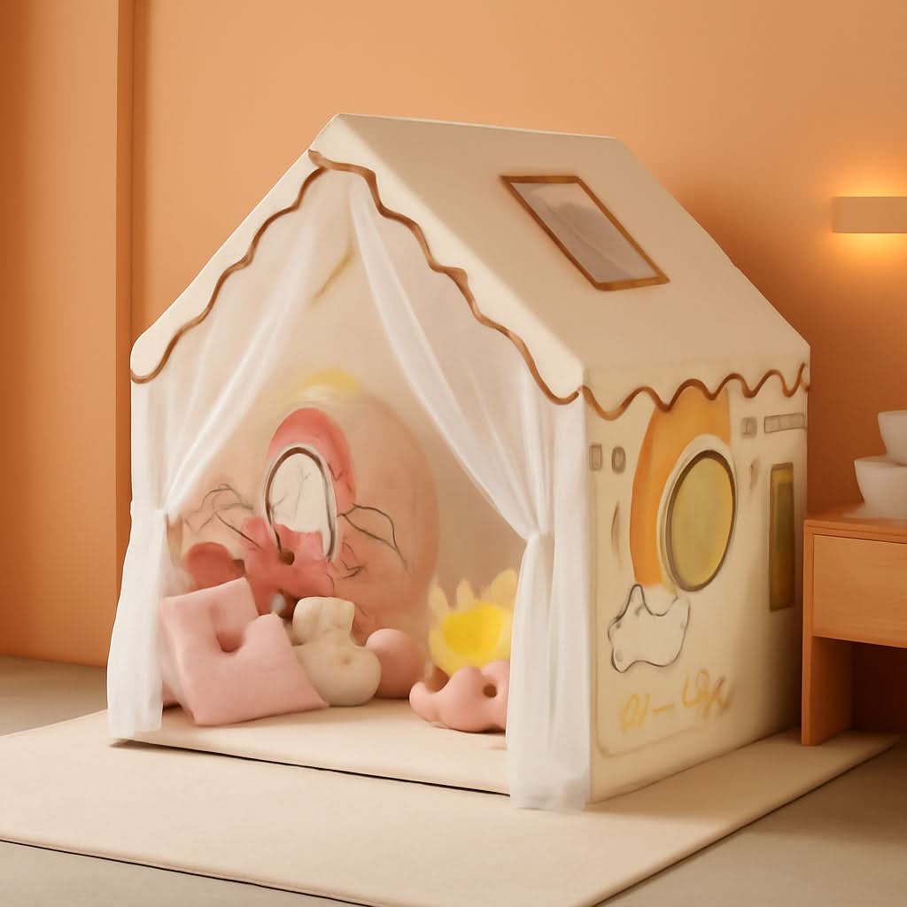 Extra Large Foldable Toddlers Play Tent With Windows-0