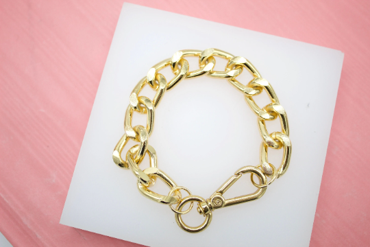 13mm Diamond-Cut Curb Cuban Link Bracelet Chain For Wholesale Jewelry Bracelets And Findings (I241)-0