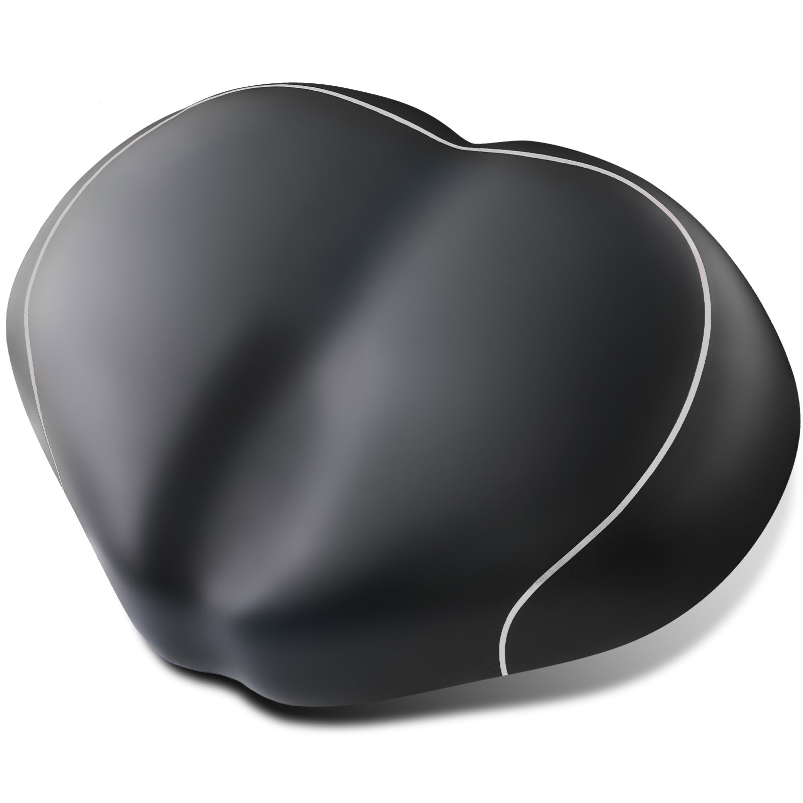 YN 5, Noseless Bike Seat for Men Women, IPX7 Waterproof, White Line-0