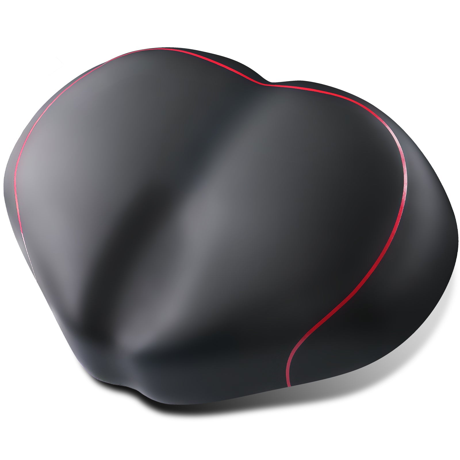 YN 6, Noseless Bike Seat for Men Women, IPX7 Waterproof, Red Line-0