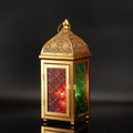 Gold Moroccan Lantern 12" H Battery Operated Decorative Lantern-0