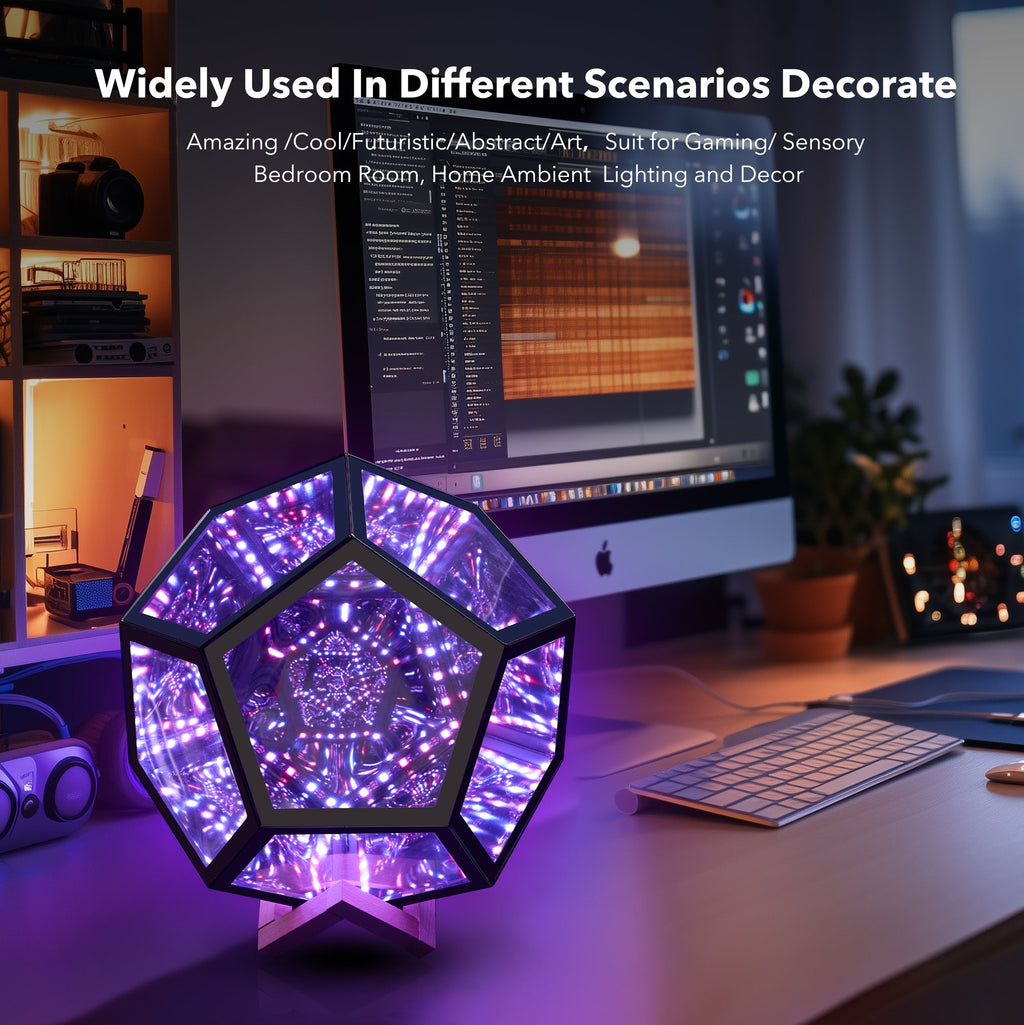 Infinity Dodecahedron Magic Table Lamp-4