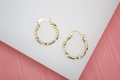 18K Gold Filled Tiny Twisted Leverback Hoop Earrings For Ear Hoops and Jewelry Making Findings-0