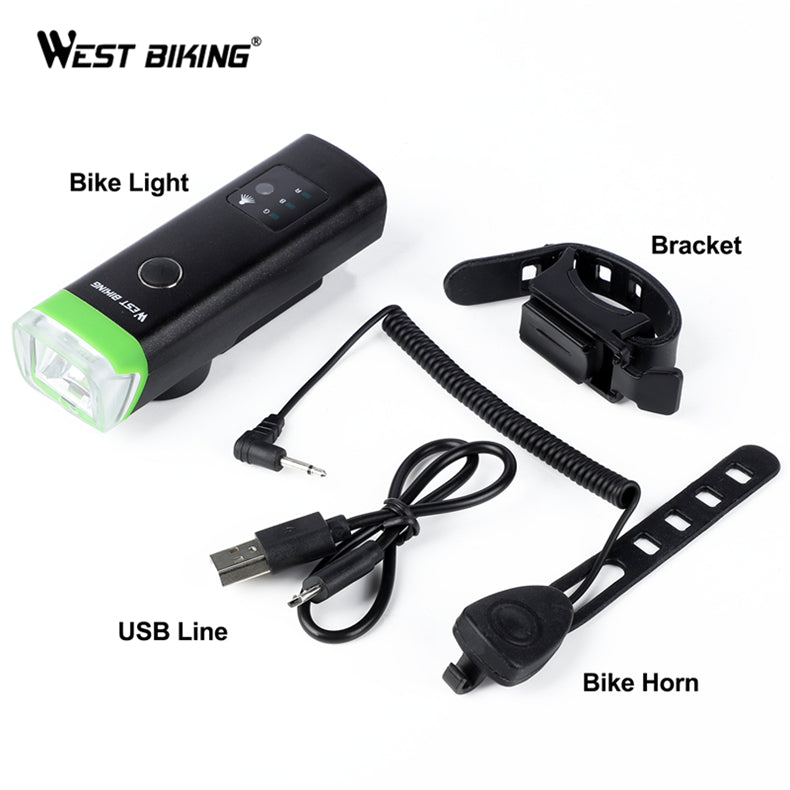 West Biking Rechargeable Front Light for Mountain Bikes