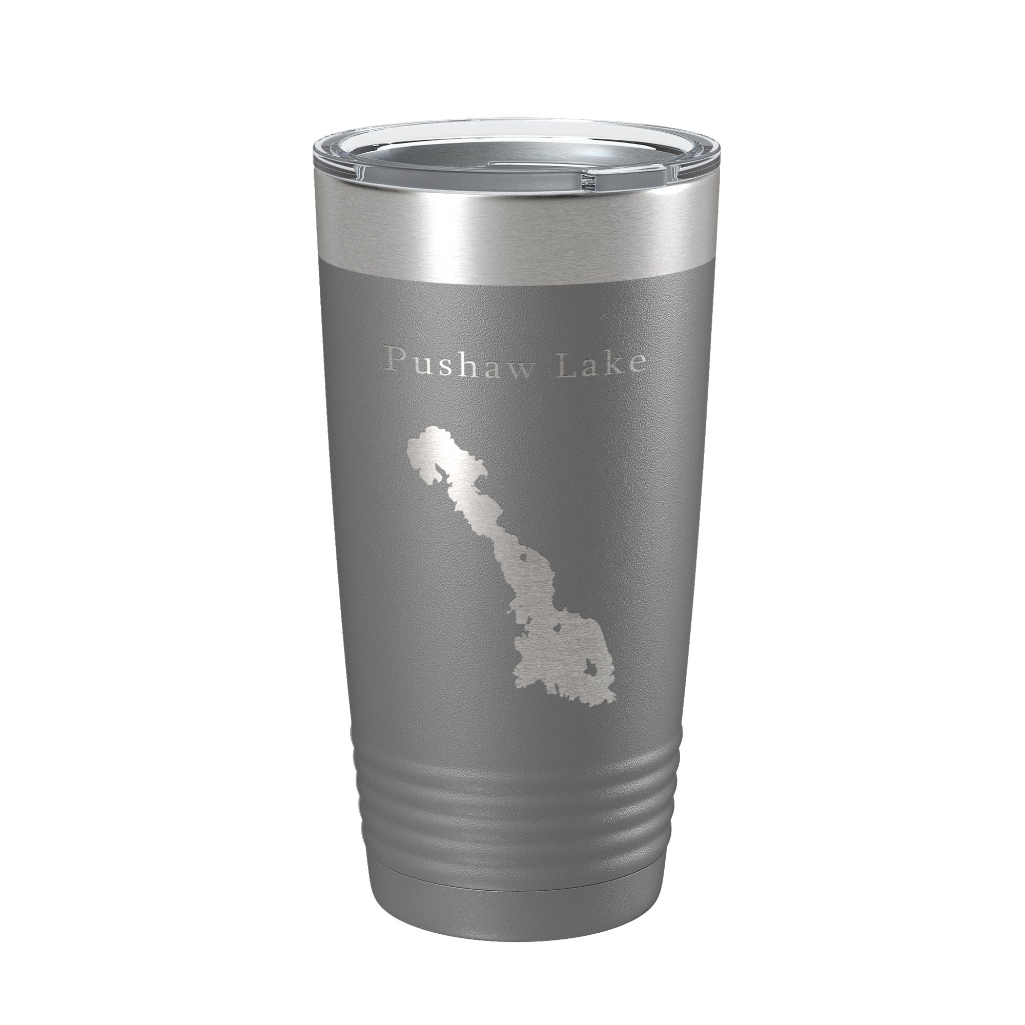 Pushaw Lake Map Tumbler Travel Mug Insulated Laser Engraved Coffee Cup Maine 20 oz-16