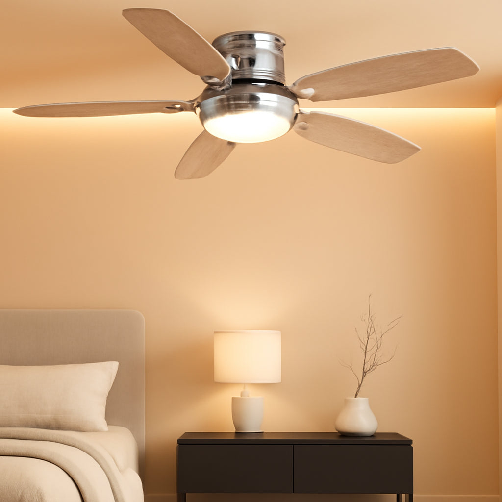Brushed Nickel Fifty Inch Energy Efficient Ceiling Fan-0