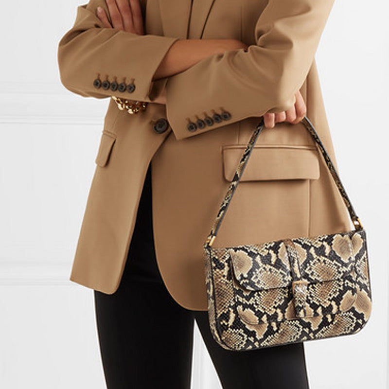 Crocodile Pattern Tote Bag - Vintage Style Handbag