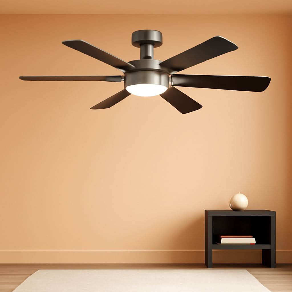 52 Inch Black Energy Efficient Ceiling Fan Lighting-0