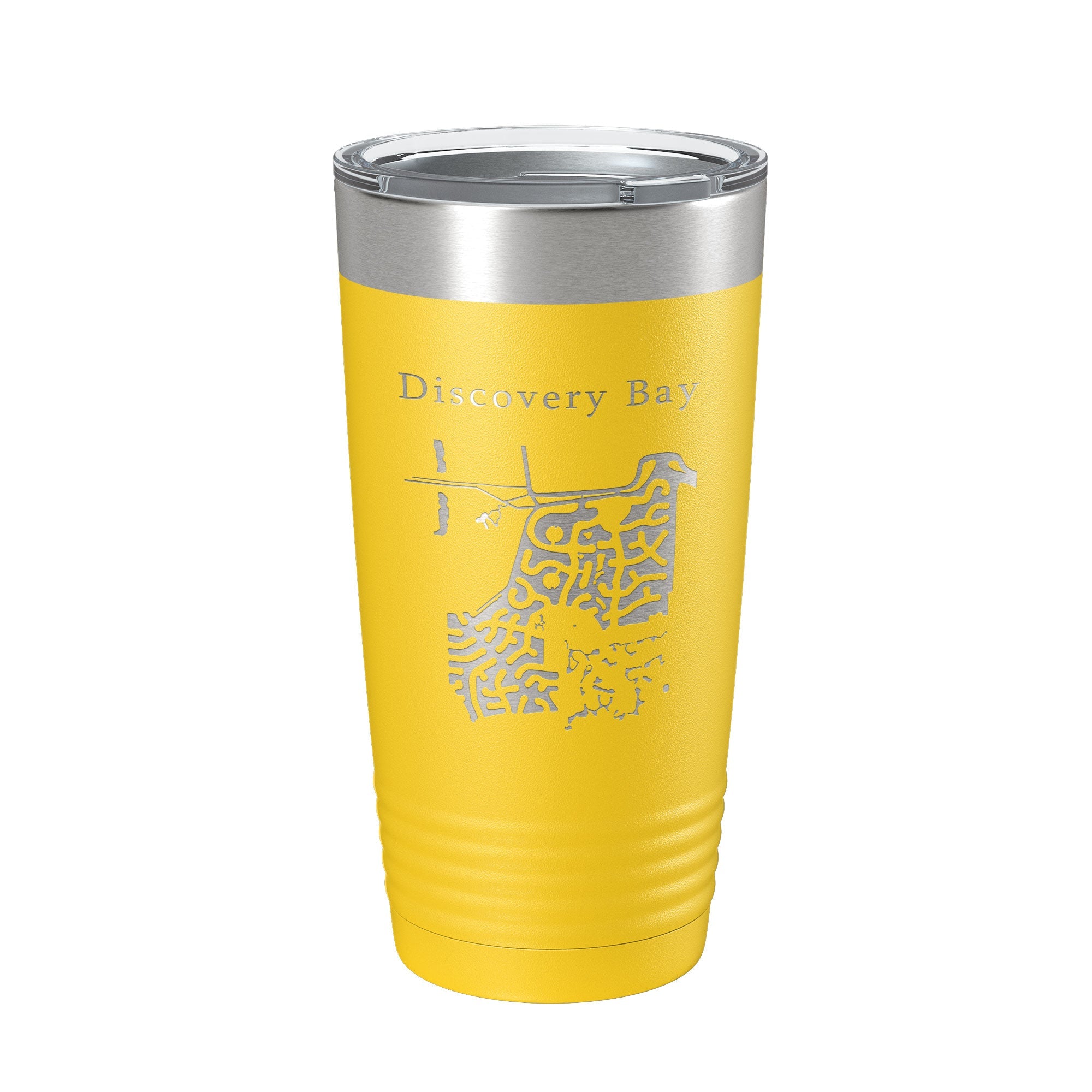 Discovery Bay Tumbler Lake Map Travel Mug Insulated Laser Engraved Coffee Cup California 20 oz-19